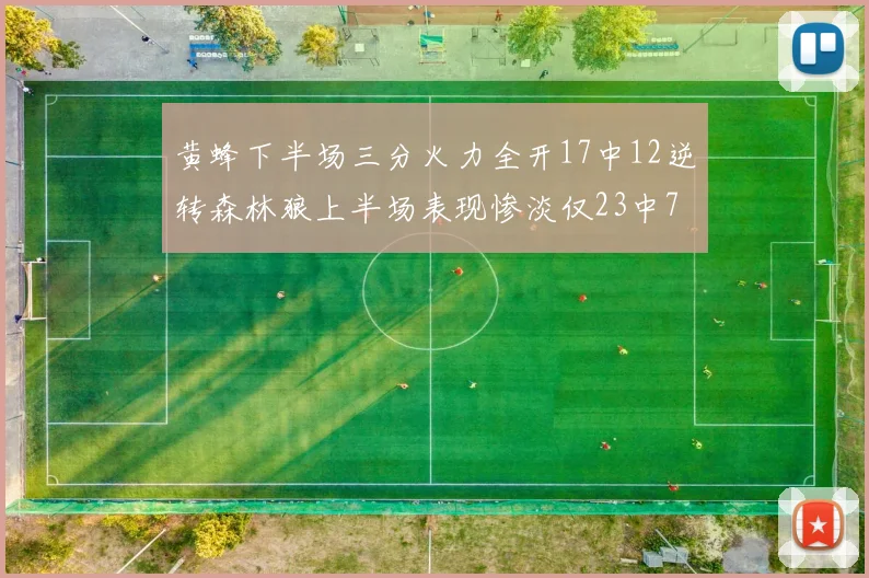 黄蜂下半场三分火力全开17中12逆转森林狼上半场表现惨淡仅23中7